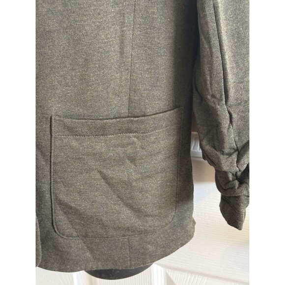 Tahari Women’s Size Medium Green Blazer Modal Ruched Sleeves NWT Comfy Soft - Picture 2 of 16